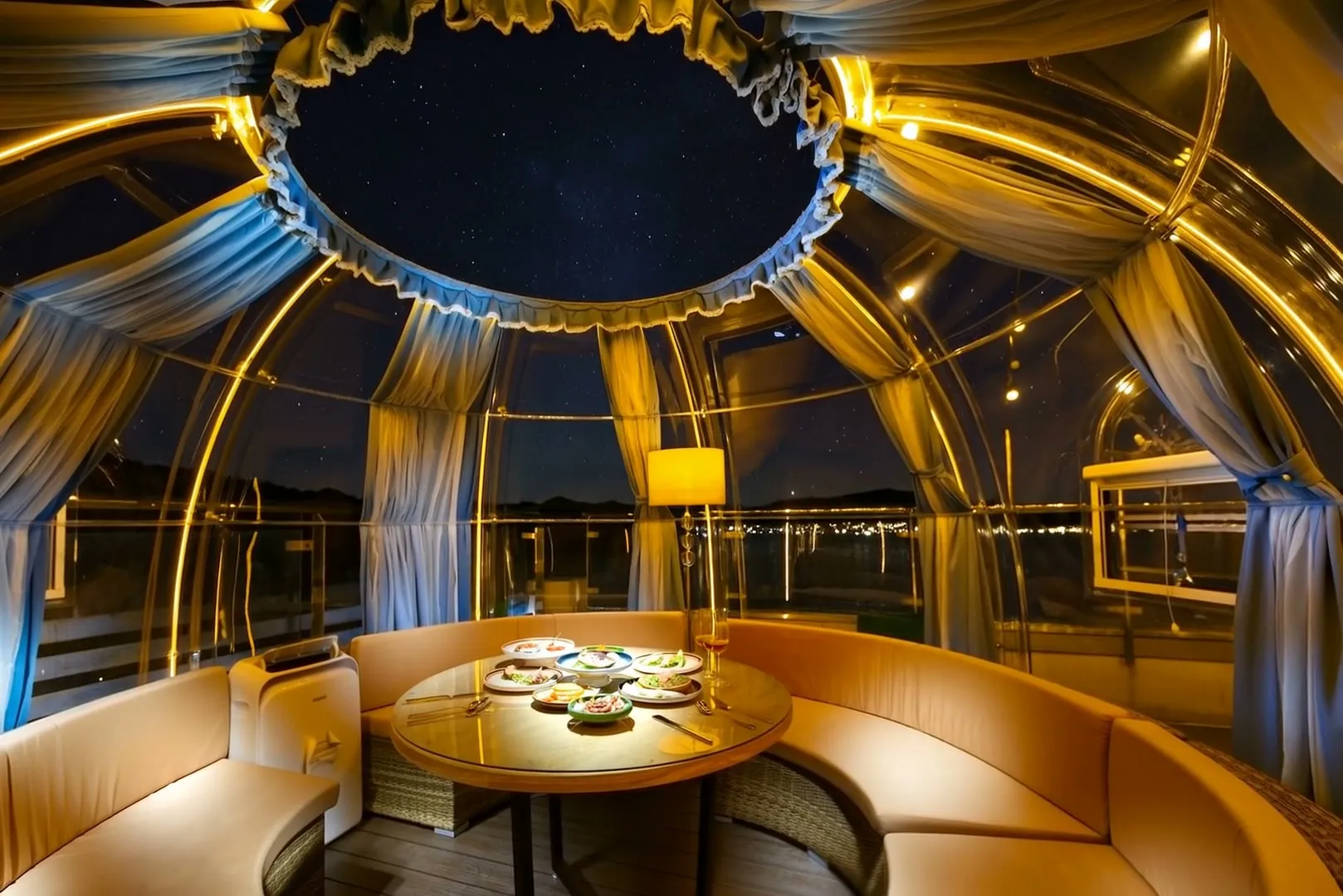 星空屋——日月潭星空下的用餐空間